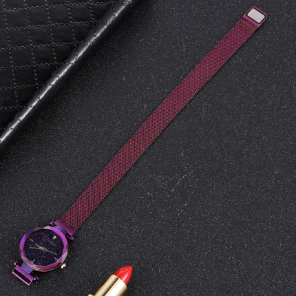 CAGARNY 6877 Water Resistant Fashion Women Quartz Wrist Watch with Stainless Steel Band(Purple)-garmade.com