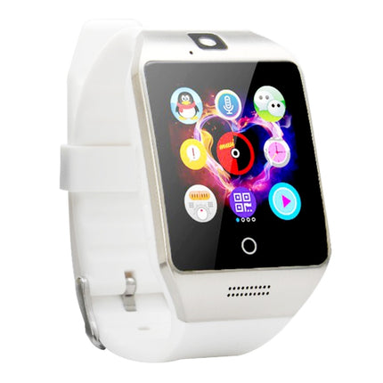 Q18S 1.54 inch IPS Screen MTK6260A Bluetooth 3.0 Smart Watch Phone, Pedometer / Sedentary Reminder / Sleeping Monitor / Anti-Loss / Remote Camera / GSM / 0.3M Camera (White + Silver)-garmade.com