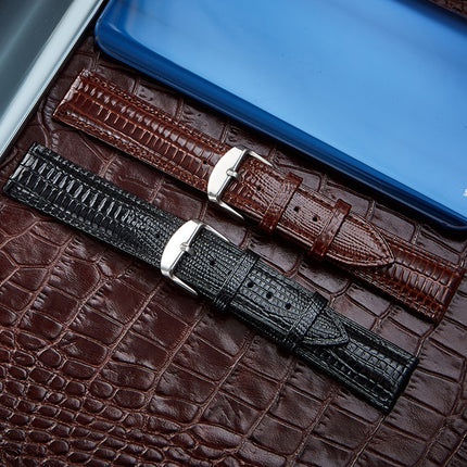 Lizard Texture Leather Strap Replacement Watchband, Size: 12mm(Blue)-garmade.com
