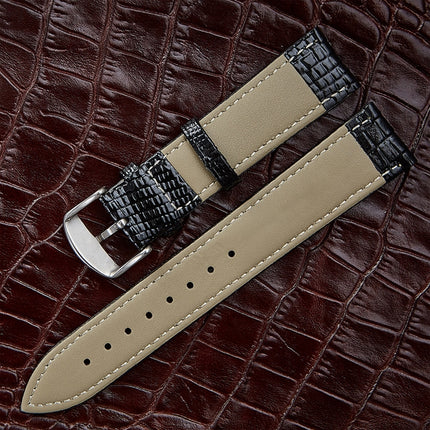 Lizard Texture Leather Strap Replacement Watchband, Size: 16mm(Blue)-garmade.com