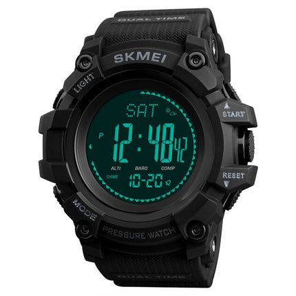 SKMEI 1358 Multifunctional Men Outdoor Sports 30m Waterproof Digital Watch with Compass / Barometer / Altimeter/ Pedometer Function(Black)-garmade.com