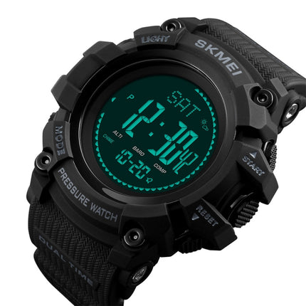 SKMEI 1358 Multifunctional Men Outdoor Sports 30m Waterproof Digital Watch with Compass / Barometer / Altimeter/ Pedometer Function(Black)-garmade.com