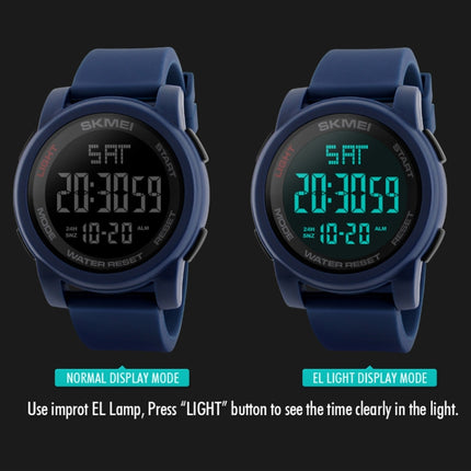 SKMEI 1257 Men Fashionable Outdoor 50m Waterproof Digital Watch Sports Wrist Watch(Blue)-garmade.com