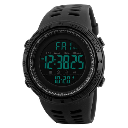 SKMEI 1251 Men Fashionable Outdoor 50m Waterproof Sports Digital Watch with PU Watchband(Black)-garmade.com