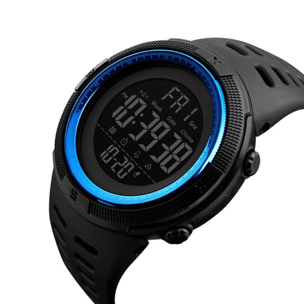 SKMEI 1251 Men Fashionable Outdoor 50m Waterproof Sports Watch Digital Watch with PU Watchband(Blue)-garmade.com