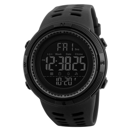 SKMEI 1251 Men Fashionable Outdoor 50m Waterproof Sports Digital Watch with PU Watchband(Black)-garmade.com