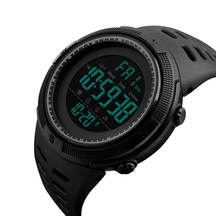 SKMEI 1251 Men Fashionable Outdoor 50m Waterproof Sports Digital Watch with PU Watchband(Black)-garmade.com