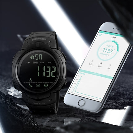 SKMEI 1301 Multifunction 50m Waterproof Sports Bluetooth Smart Watch, Compatible with Android & iOS System(Army Green)-garmade.com