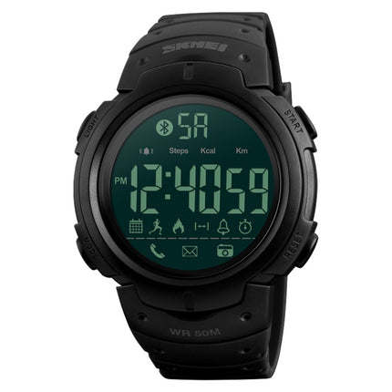 SKMEI 1301 Multifunction 50m Waterproof Sports Bluetooth Smart Watch, Compatible with Android & iOS System(Black)-garmade.com