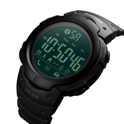 SKMEI 1301 Multifunction 50m Waterproof Sports Bluetooth Smart Watch, Compatible with Android & iOS System(Black)-garmade.com