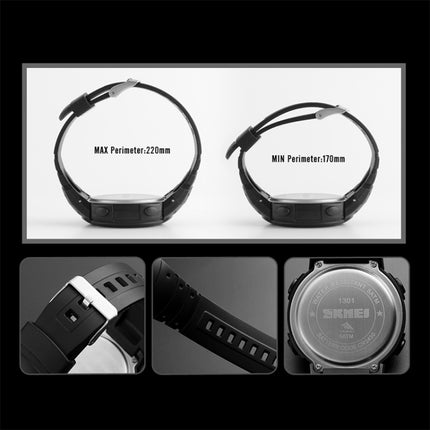 SKMEI 1301 Multifunction 50m Waterproof Sports Bluetooth Smart Watch, Compatible with Android & iOS System(Black)-garmade.com