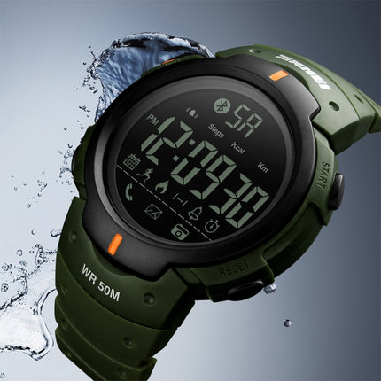 SKMEI 1301 Multifunction 50m Waterproof Sports Bluetooth Smart Watch, Compatible with Android & iOS System(Black)-garmade.com