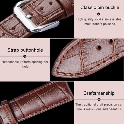 Calfskin Detachable Watch Leather Wrist Strap, Specification: 12mm (Brown)-garmade.com