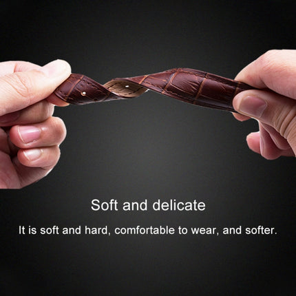 Calfskin Detachable Watch Leather Wrist Strap, Specification: 16mm (Light Brown)-garmade.com