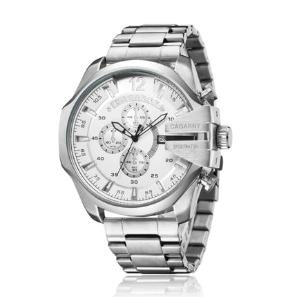 CAGARNY 6839 Fashion Waterproof Quartz Watch with Stainless Steel Band-garmade.com