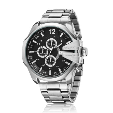 CAGARNY 6839 Fashion Waterproof Quartz Watch with Stainless Steel Band-garmade.com