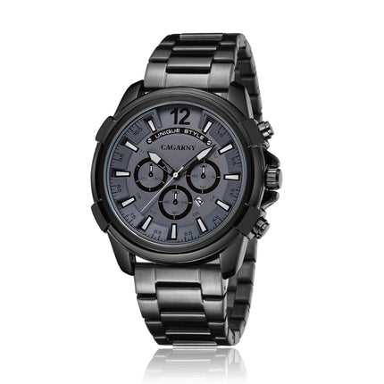 CAGARNY 6882 Fashion Waterproof Quartz Watch with Stainless Steel Band-garmade.com