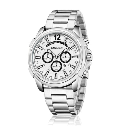 CAGARNY 6882 Fashion Waterproof Quartz Watch with Stainless Steel Band-garmade.com