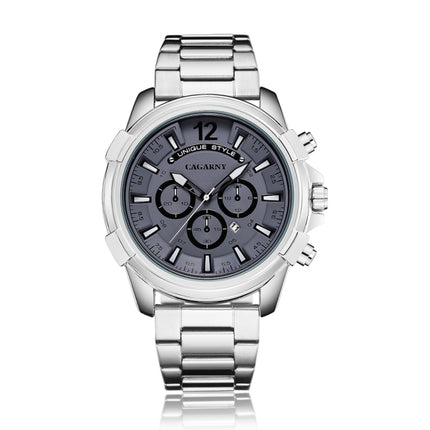 CAGARNY 6882 Fashion Waterproof Quartz Watch with Stainless Steel Band-garmade.com