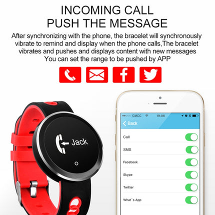 Q7 0.95 inch HD OLED Screen Display Bluetooth Smart Bracelet, IP68 Waterproof, Support Pedometer / Sedentary Reminder / Heart Rate Monitor / Sleep Monitor, Compatible with Android and iOS Phones(Red)-garmade.com