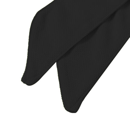 Unisex Sweat Wicking Stretchy Exercise Yoga Gym Bandana Headband Sweatband Head Tie Scarf Wrap, Size: 1.2*0.06m (Black)-garmade.com