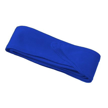 Unisex Sweat Wicking Stretchy Exercise Yoga Gym Bandana Headband Sweatband Head Tie Scarf Wrap, Size: 1.2*0.06m (Blue)-garmade.com
