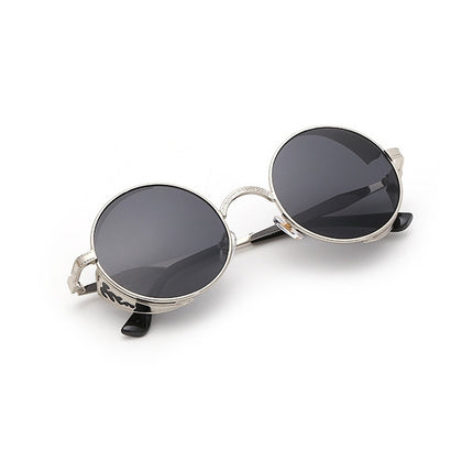 Retro Carved Round Sunglasses-garmade.com