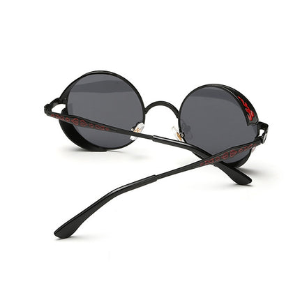 Retro Carved Round Sunglasses-garmade.com
