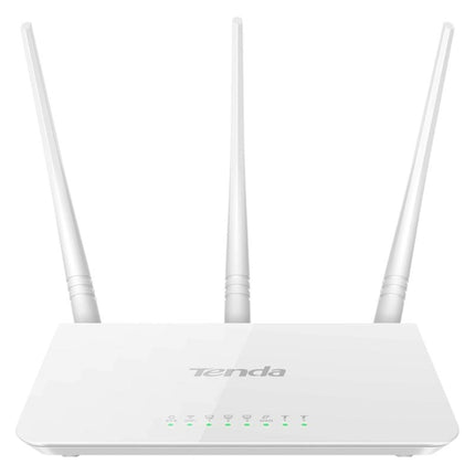 Tenda F3 Wireless 2.4GHz 300Mbps WiFi Router with 3*5dBi External Antennas(White)-garmade.com