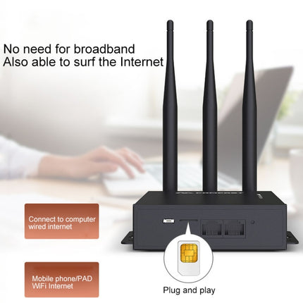 COMFAST CF-E7 300Mbps 4G Outdoor Waterproof Signal Amplifier Wireless Router Repeater WIFI Base Station with 3 Antennas-garmade.com
