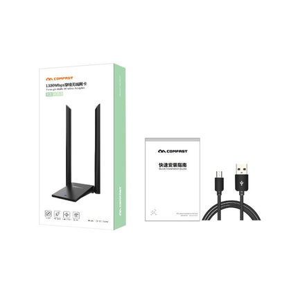 COMFAST CF-WU782ACV2 1300Mbps Dual-band Wifi USB Network Adapter with 2 Antennas-garmade.com