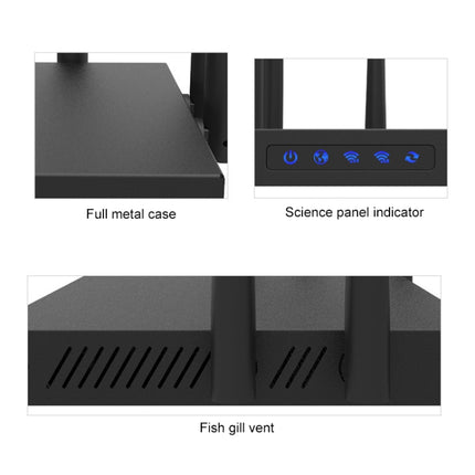 COMFAST CF-WR650AC 1750Mbps Dual-band Household Signal Amplifier Wireless Router Repeater WIFI Base Station-garmade.com