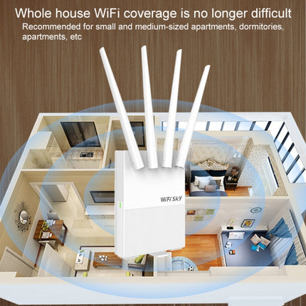 COMFAST WS-R642 300Mbps 4G Household Signal Amplifier Wireless Router Repeater WIFI Base Station with 4 Antennas, European Edition EU Plug-garmade.com