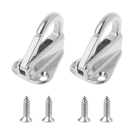 2 PCS 316 Stainless Steel Yacht Fender Hook Spring Coat Hook with 2 x 3.9x13 Screws-garmade.com