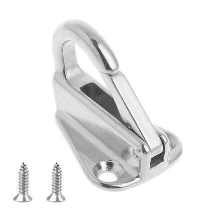 2 PCS 316 Stainless Steel Yacht Fender Hook Spring Coat Hook with 2 x 3.9x13 Screws-garmade.com