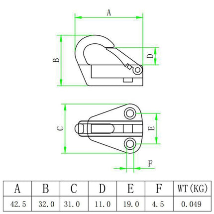 2 PCS 316 Stainless Steel Yacht Fender Hook Spring Coat Hook with 2 x 3.9x13 Screws-garmade.com