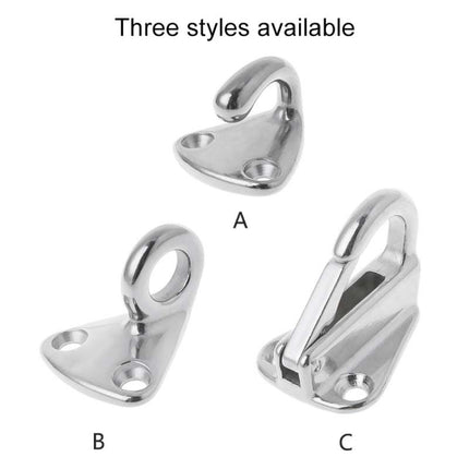 2 PCS 316 Stainless Steel Yacht Fender Hook Spring Coat Hook with 2 x 3.9x13 Screws-garmade.com