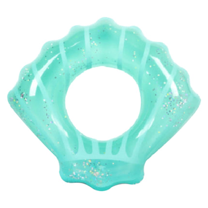 Shell Shape Inflatable Swimming Ring Lifesaving Ring Axillary Ring, Size: L,100x110cm(Blue)-garmade.com