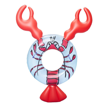 Lobster Shape Inflatable PVC Swimming Ring Floating bed,Size: 160x95x90cm-garmade.com