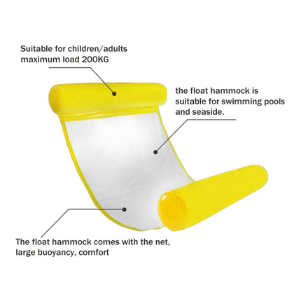 Foldable Double-purpose Backrest Float Hammock with Net, Size: 130x73cm (Orange)-garmade.com