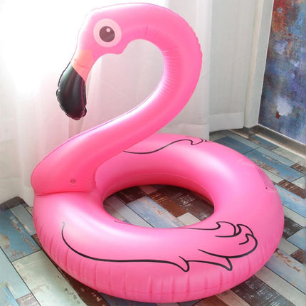 Summer Inflatable Flamingo Shaped Float Pool Lounge Swimming Ring Floating Bed Raft, Size: 90cm-garmade.com