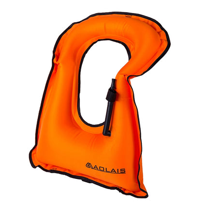 Adult Portable Snorkeling Buoyancy Inflatable Vest Life Jacket Swimming Equipment, Size:650*450mm (Orange)-garmade.com