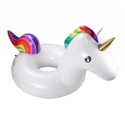 Inflatable Unicorn Shaped Swimming Ring, Inflated Size: 260 x 115 x 120cm-garmade.com