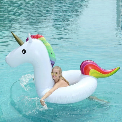 Inflatable Unicorn Shaped Swimming Ring, Inflated Size: 260 x 115 x 120cm-garmade.com