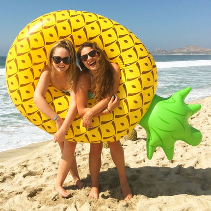 Inflatable Pineapple Shaped Swimming Ring, Inflated Size: 155 x 95cm-garmade.com