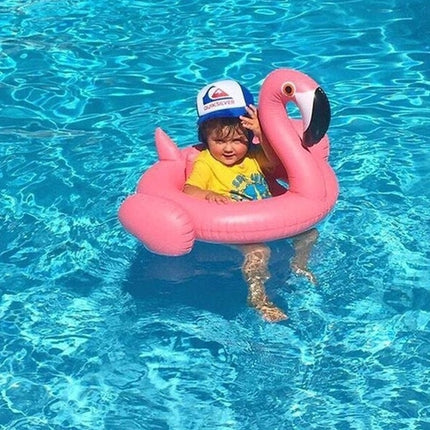 Inflatable Flamingo Shaped Baby Swimming Ring, Inflated Size: 83 x 83 x 48cm-garmade.com