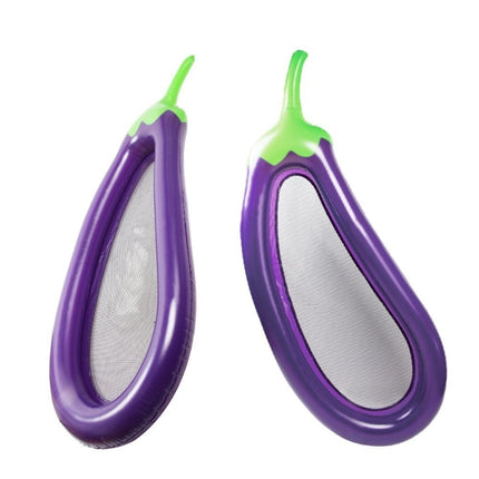 Inflatable Eggplant Shaped Floating Mat Swimming Ring, Inflated Size: 265 x 105cm-garmade.com