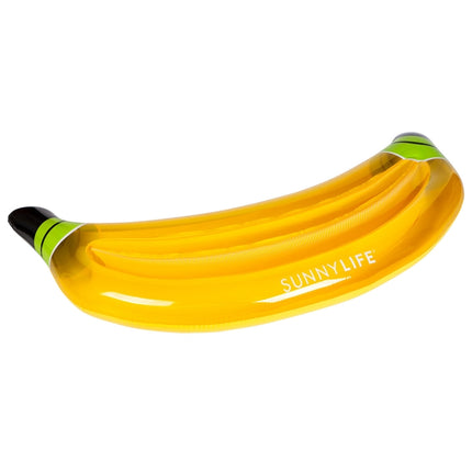 Water Fun Inflatable Banana Shaped Pool Lounge Swimming Ring Floating Raft Floats, Size: 180*95cm-garmade.com