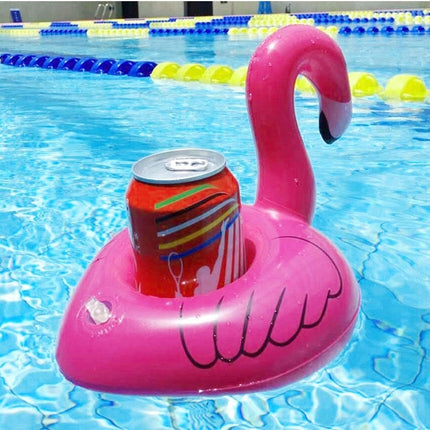 Inflatable Flamingo Shaped Floating Drink Holder, Inflated Size: About 17.5 x 17 x 15.5cm-garmade.com