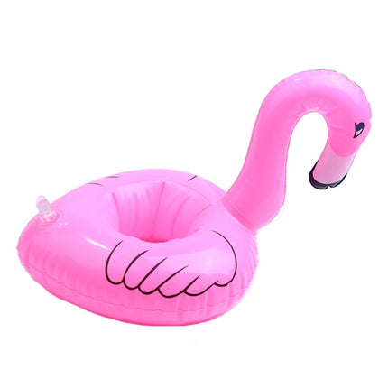 Inflatable Flamingo Shaped Floating Drink Holder, Inflated Size: About 17.5 x 17 x 15.5cm-garmade.com